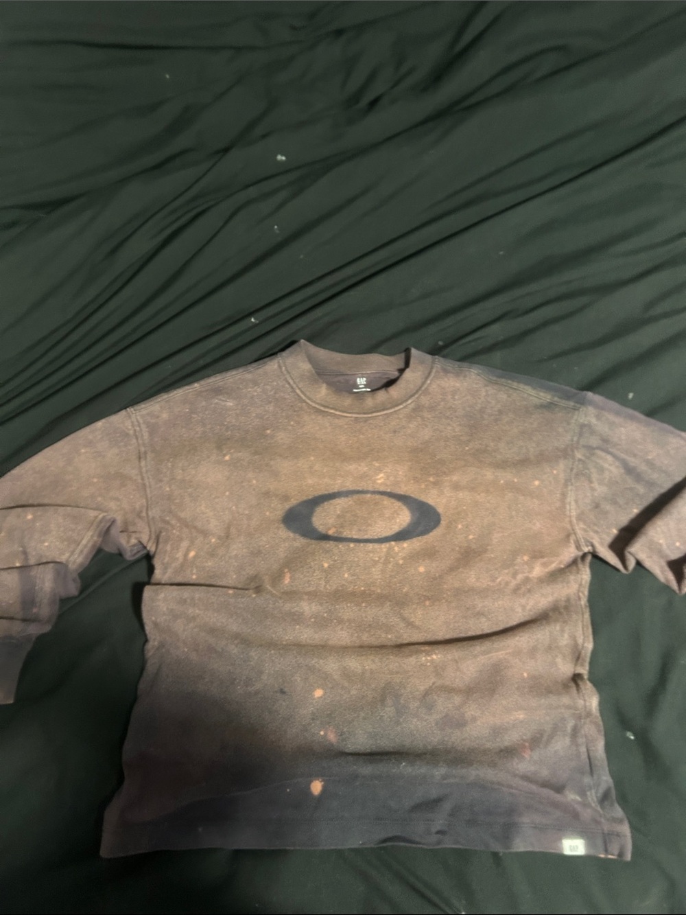 GAP Long Sleeve Tee in Washed Brown with Dark Logo